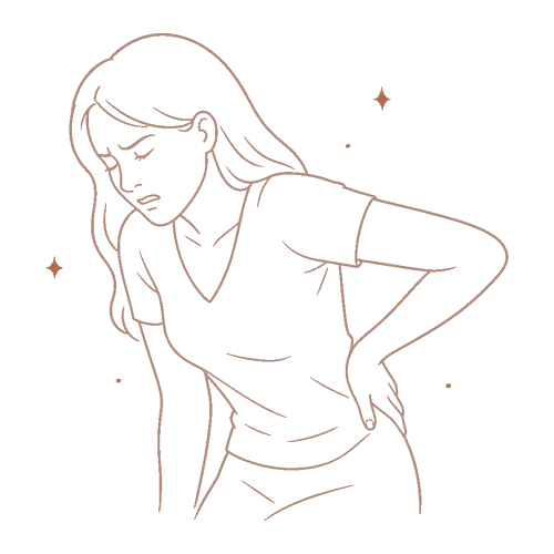 急な負荷・ぎっくり腰を表すイラスト